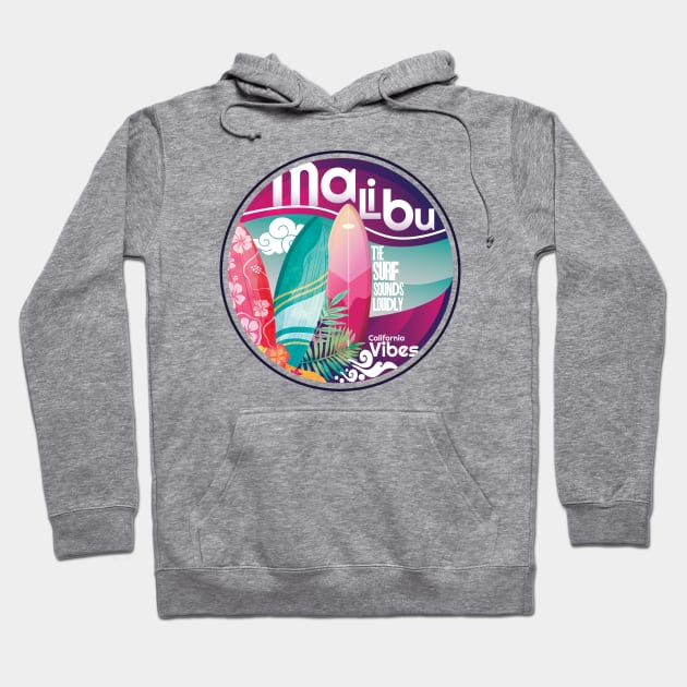 Malibu California Hoodie by ArteriaMix